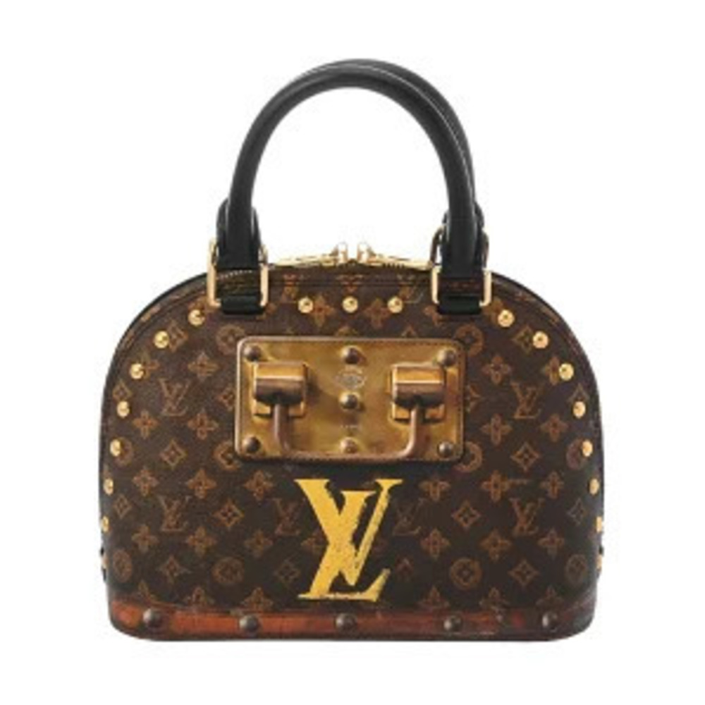 Louis Vuitton Monogram Trompe Loeil Alma Canvas Top Handle Bag Brown